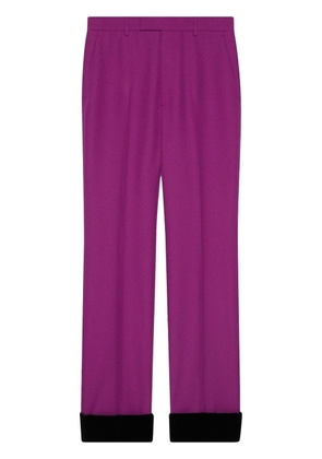 Gucci pressed-crease tailored trousers - Purple