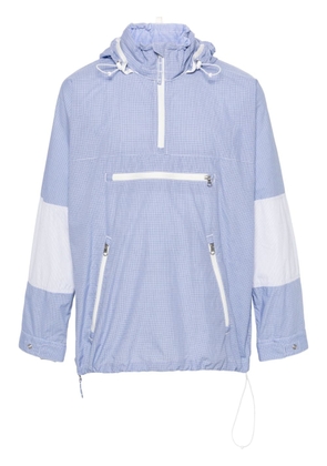 Junya Watanabe MAN grid-pattern hooded jacket - White