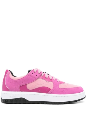 HUGO panelled suede sneakers - Pink