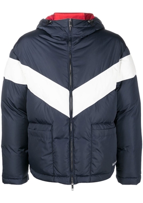 Valentino Garavani logo-print padded hooded jacket - Blue