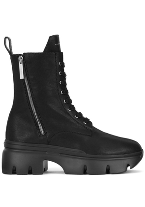 Giuseppe Zanotti Apocalypse leather cargo boots - Black
