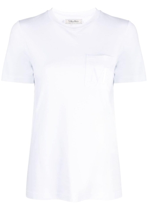 'S Max Mara logo-embroidery cotton T-Shirt - White