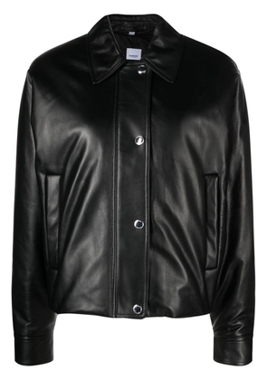 Burberry two-pocket leather jacket - Black