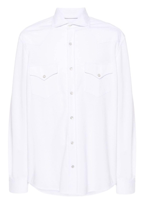 Brunello Cucinelli long-sleeve cotton shirt - White