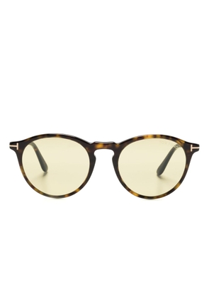 TOM FORD Eyewear Arele tortoiseshell pantos-frame sunglasses - Brown