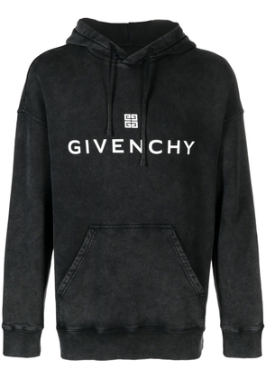 Givenchy logo-print fleece hoodie - Grey