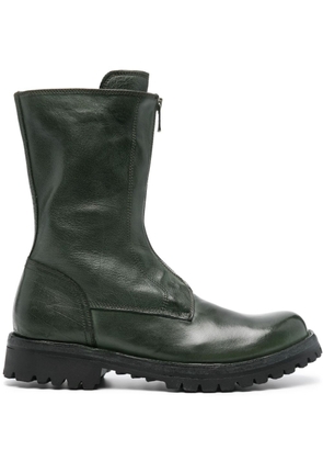 Officine Creative Loraine 015 round-toe leather boots - Green