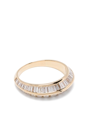 Lizzie Mandler Fine Jewelry 18kt yellow gold diamond crescent ring