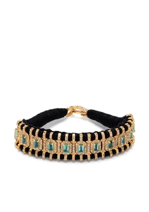 JIA JIA emerald and diamonds statement bracelet - Gold