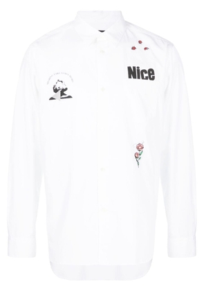 Undercover patch-detail cotton shirt - White