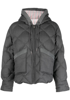 Thom Browne Super 120's hooded padded jacket - Grey