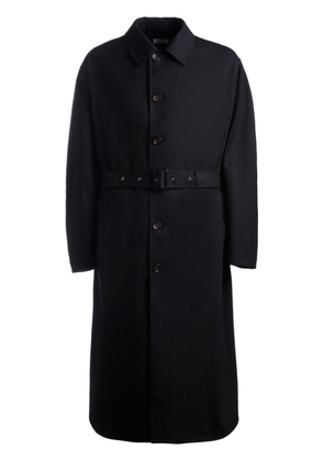 Bally single-breasted belted coat - Blue