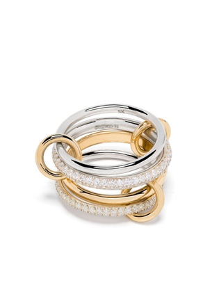 Spinelli Kilcollin 18kt yellow gold diamond stacked rings