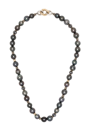 MAOR beaded pearl necklace - Black