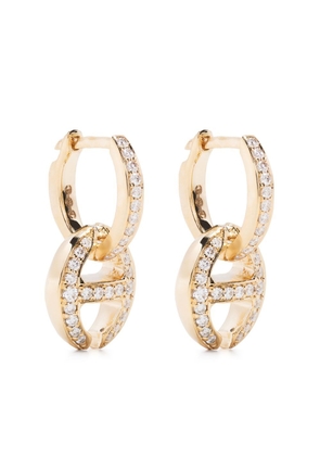 HOORSENBUHS 18kt yellow gold diamond Klaasp earrings