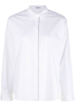Brunello Cucinelli concealed-front fastening shirt - White