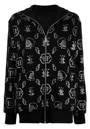 Philipp Plein logo embellished jacket - Black
