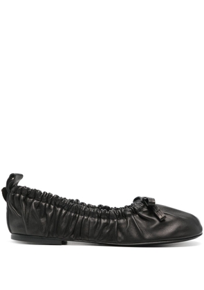 Acne Studios leather ballerina shoes - Black