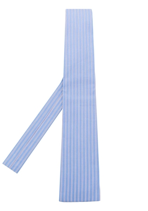 Comme Des Garçons Shirt vertical-stripe cotton poplin tie - Blue