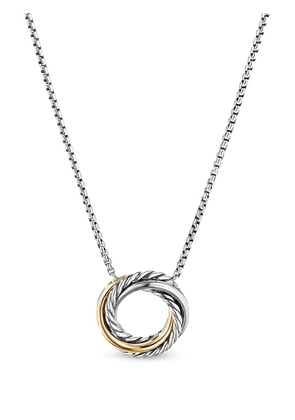 David Yurman 18kt yellow gold and sterling silver Crossover necklace