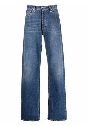 Alexander McQueen wide-leg Japanese denim jeans - Blue