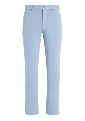Zegna garment dyed straight leg jeans - Blue