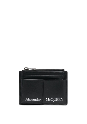 Alexander McQueen logo print cardholder - Black