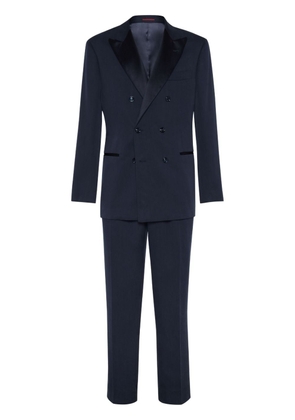 Brunello Cucinelli silk tuxedo suit - Blue