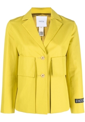 Patou single-breasted cotton blazer - Yellow