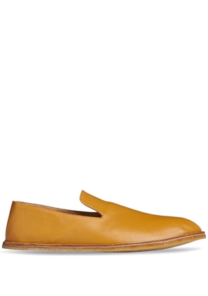 DRIES VAN NOTEN round-toe leather loafers - Orange
