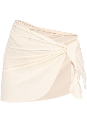 Bond-eye Jinx tie-fastening sarong - White