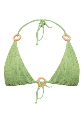 Bond-eye Ring Ingrid triangle bikini top - Green
