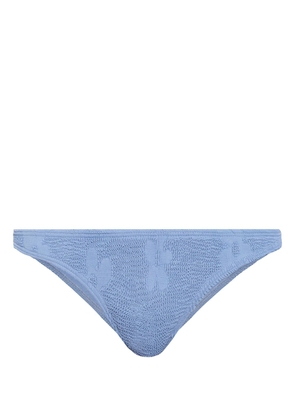 Bond-eye Sign jacquard bikini bottoms - Blue