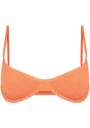 Bond-eye Gracie crinkled bikini top - Orange