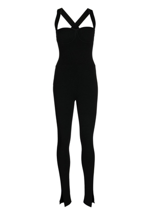 Galvan London sweetheart-neck sleeveless jumpsuit - Black