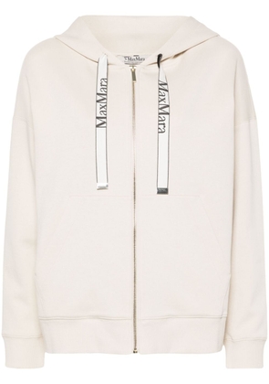 'S Max Mara jersey zip-up hoodie - Neutrals