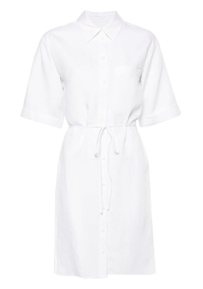 Calvin Klein short-sleeve belted shirtdress - White