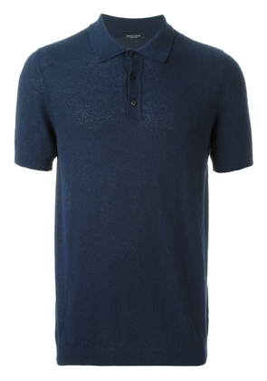 Roberto Collina shortsleeved knit polo shirt - Blue