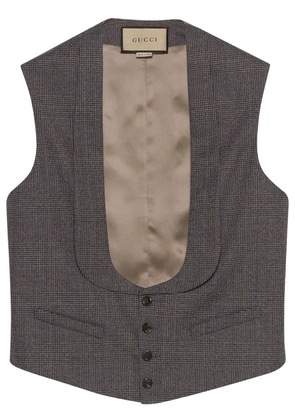 Gucci Prince of Wales pattern gilet - Grey