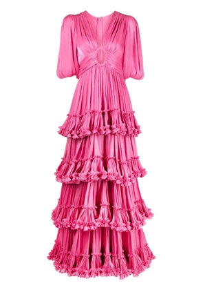 Costarellos ruffled cut-out maxi dress - Pink