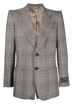 Gucci Prince of Wales-check patterned blazer - Grey