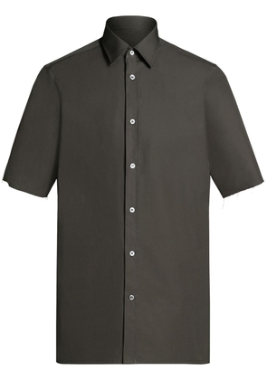 Maison Margiela four-stitch short-sleeve shirt - Brown