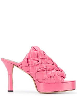 Bottega Veneta Intrecciato weave sandals - Pink