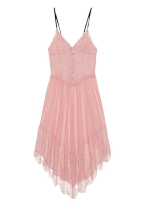 Gucci lace-trimmed lingerie dress - Pink