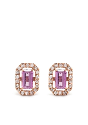 SHAY 18kt rose gold Mini Me diamond and sapphire earrings - Pink