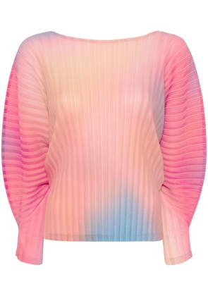Pleats Please Issey Miyake abstract-print plissé shirt - Pink