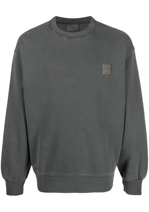 Carhartt WIP plain logo-patch cotton sweatshirt - Grey