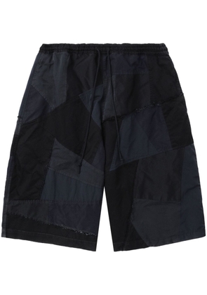 Comme des Garçons Homme patchwork drawstring shorts - Blue