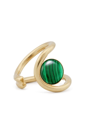 DESTREE Louise inset-gemstone ring - Green