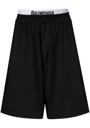 Balenciaga technical-mesh jersey swim shorts - Black